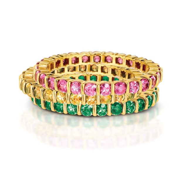 Gemlok© 18K Tsavorite Eternity Band